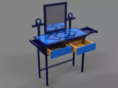 Vanity dressing table with drawers Free 3D model