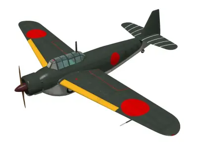 Q3W1Nankai japanese fighter plane 3D model