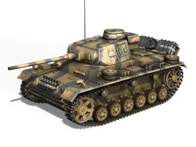 PzKpfw III - Ausf J - 114 3D model