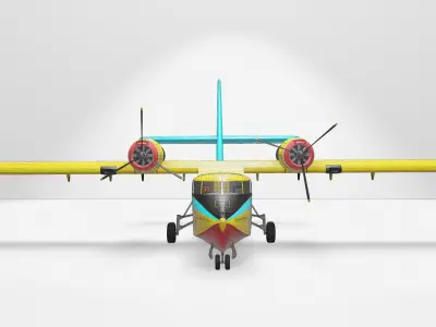 Canada Air CL 215 model fire fighting aircraft 3D model