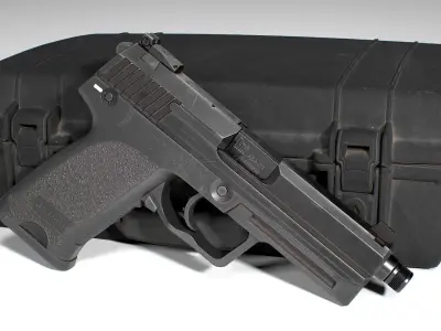 USP - TACTICAL - Heckler Koch HK 45 ACP Low-poly 3D model