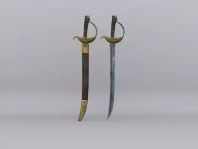 Pirate Sword  Pack  Low-poly 3D model