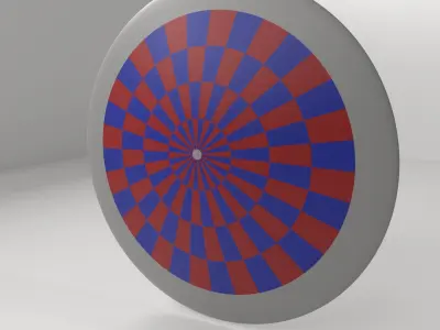 Blue Red Shield 3D model