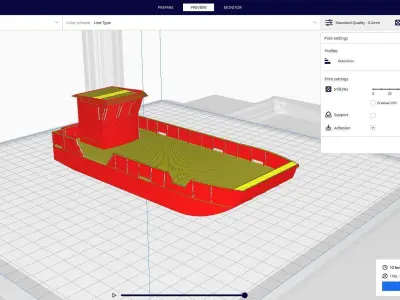 river boat 3D print model
