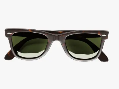 Hipster Sunglasses 02 3D model