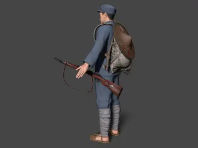 solider Low-poly 3D model