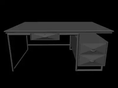 Office Desk 3D model 3