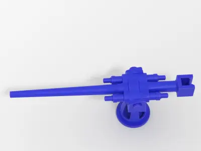 French naval guns Canon de 65 mm Modele 1891 3D print model