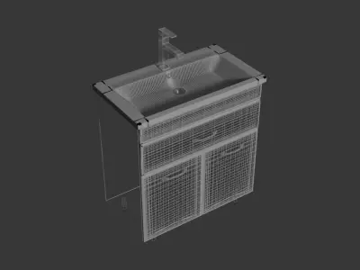 Bathroom cabinet Free low-poly 3D model