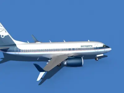 Boeing 737 MAX 7 Aero Peru 3D model