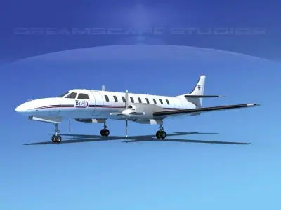 Swearingen SA226 Metroliner BinAir 3D model