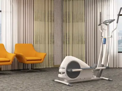 Cardio Fitness Room 3D model