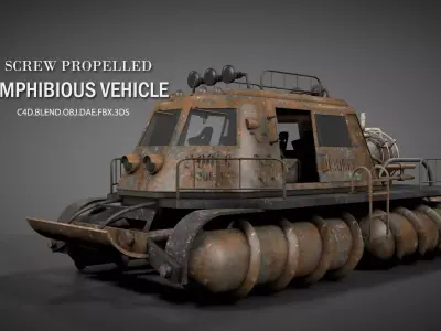 Screw Propelled Amphibious Vehicle 3D model