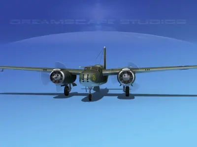 Douglas A-26B Invader V03 3D model
