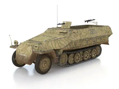 SDKFZ 251 Ausf D - Half-track - 2533 3D model