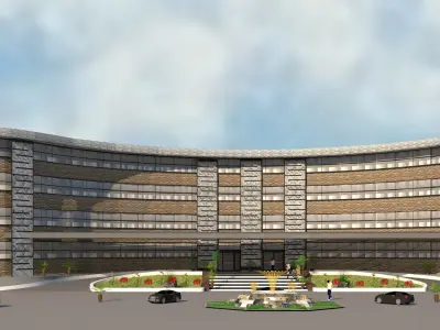 Shopping Mall Low-poly 3D model