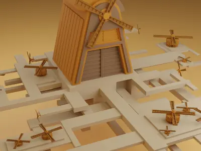 temple 3 - Valley Of The Wind Low-poly 3D model