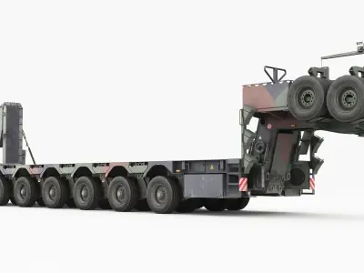 SaAnh 70t Military semi-trailer 3D model