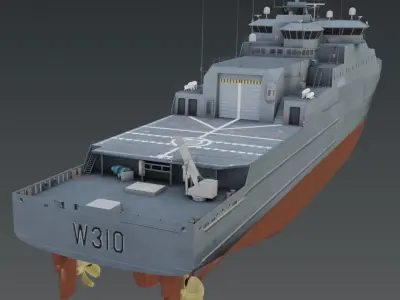 KV JAN MAYEN W310  Vessel 3D model Low-poly 3D model