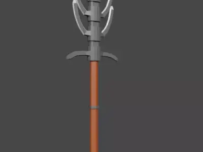 skeleton sword Low-poly 3D model