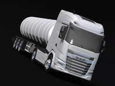 2021 DAF XG 480 Tank Trailer Low-poly 3D model