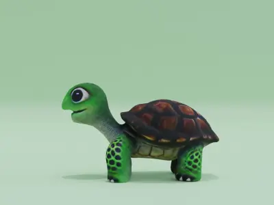 Baby Turtle Cute Low-poly 3D model