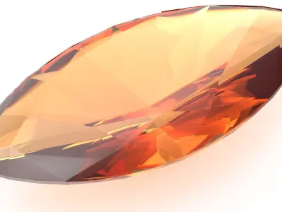 Marquise Cut Imperial Topaz 3D model