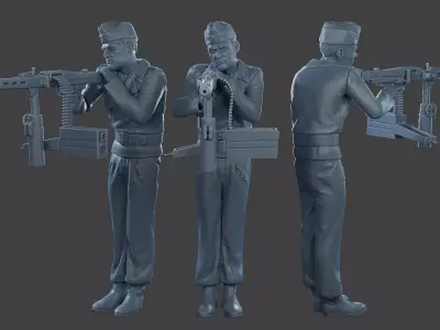 German Tank Crew unit ww2 GTC2 001 3D print model