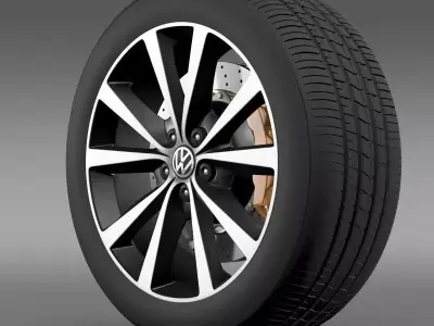 Volkswagen Polo wheel 2014 3D model