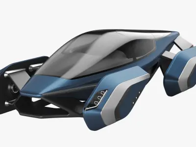 Hover car concept 3 3D model