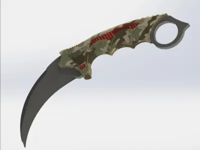 Military karambit 3D print model