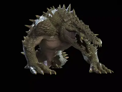 CrocMutant Free low-poly 3D model
