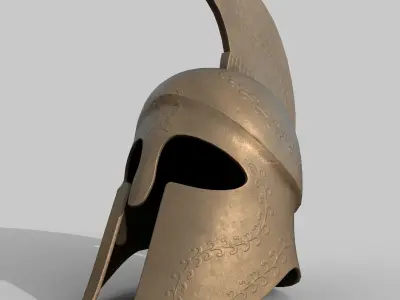 Greek helmet Low-poly 3D model get