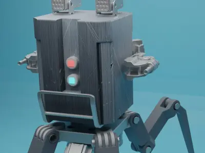 Concept bot Free low-poly 3D model