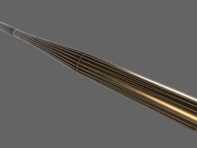 PBR Baseball Bat Brown Low-poly 3D model