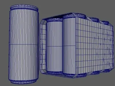 Beverage Branding Package No12 6Pack Low-poly 3D model