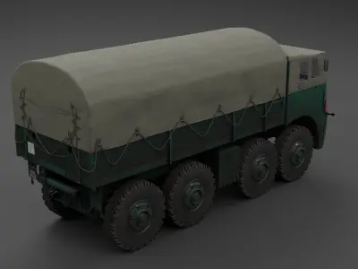 Saurer M8 8x8  Low-poly 3D model