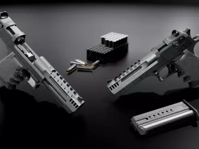 Desert Eagle L5 357 Magnum Low-poly 3D model