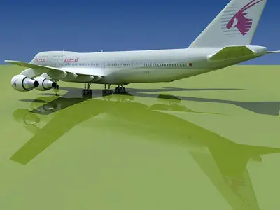 Qatar Airways Boeing 747 3D model