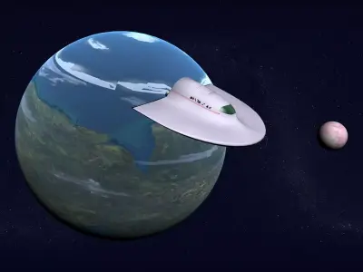 Alien spaceship - saucer scout 3D model