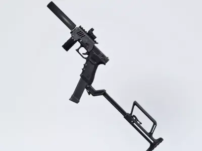 G18C Silenced Automatic Pistol TK for G8F and G9 3D model