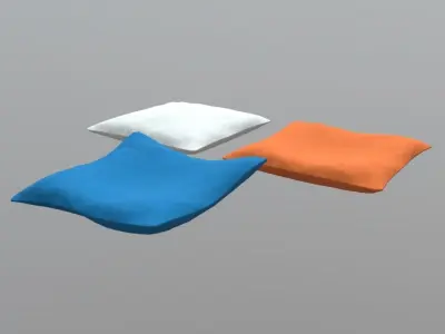 CC0 - Pillow three pillows Free low-poly 3D model