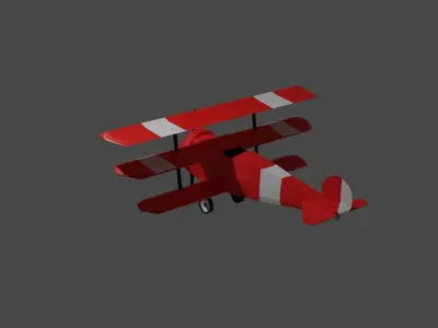 Red Baron Free low-poly 3D model