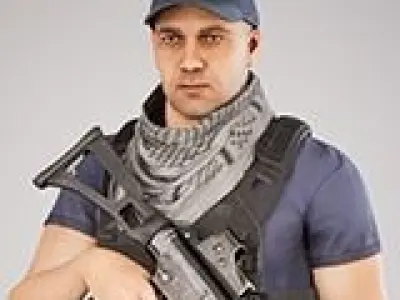 Casual Soldier 25 Low-poly 3D model