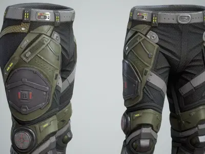 Sci-Fi Pants P03 Low-poly 3D model