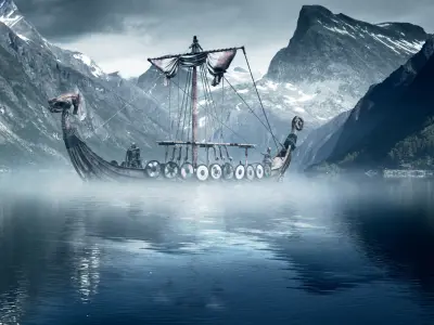 Viking Longboat Full Version 3D model