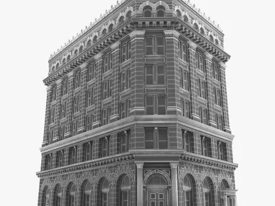 New York corner building 3D model
