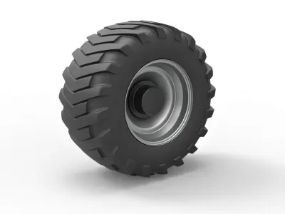 Rear wheel from Pulling tractor 3 3D model