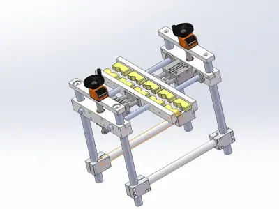 Clamping adjusting mechanism 3D model