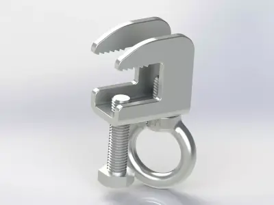 Beam clamp with eyebolt 3D model